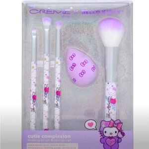 Hello Kitty Cutie Complexion Makeup Brush And Sponge Set